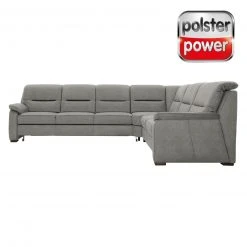 polsterpower Ecksofa - Belle silver - Basismodell - rechts