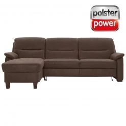 polsterpower Ecksofa - Saddle braun - Basismodell - Recamiere links