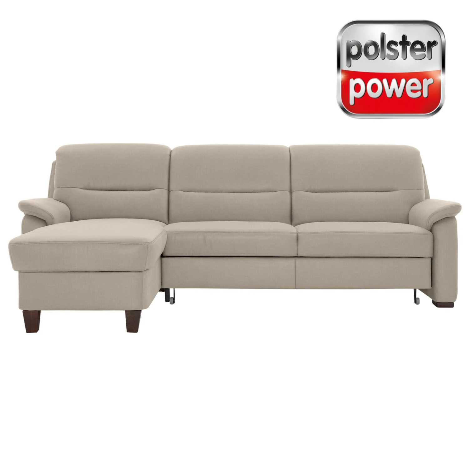 polsterpower Ecksofa - Miro ecru - Basismodell - Recamiere links 1 polsterpower Ecksofa - Miro ecru - Basismodell - Recamiere links