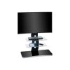 TV-Rack - Alu - Schwarzglas - 88 cm