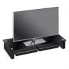 TV-Board - schwarz - Glas - 82x12 cm