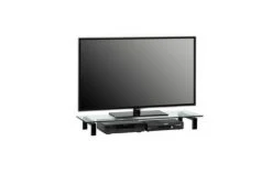 TV-Board - schwarz - Metall - mit Glasplatte - 110 cm breit
