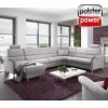 polsterpower Wohnlandschaft - alu - mit Funktion - Canapé links