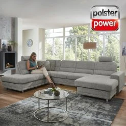 polsterpower Wohnlandschaft - stone - Basismodell - Canapé rechts