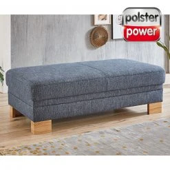 polsterpower Hockerbank - blau - Flachgewebe