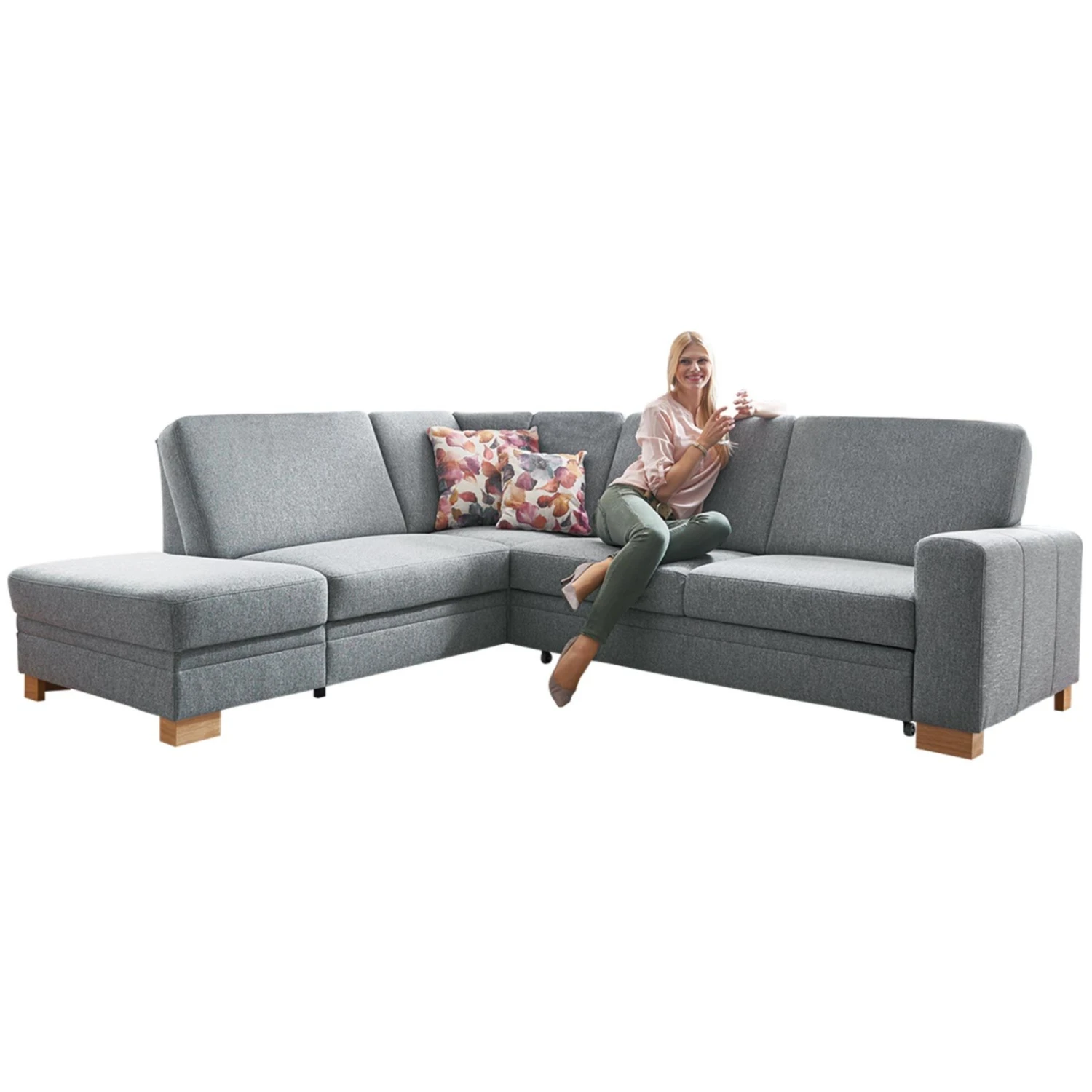 polsterpower Ecksofa - grau - Recamiere links - Basismodell 2 polsterpower Ecksofa - grau - Recamiere links - Basismodell – Bild 2