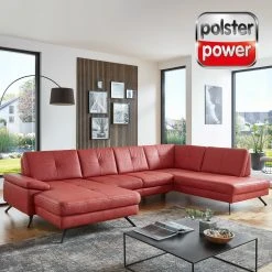 polsterpower Wohnlandschaft - red - Basismodell - Canapé links