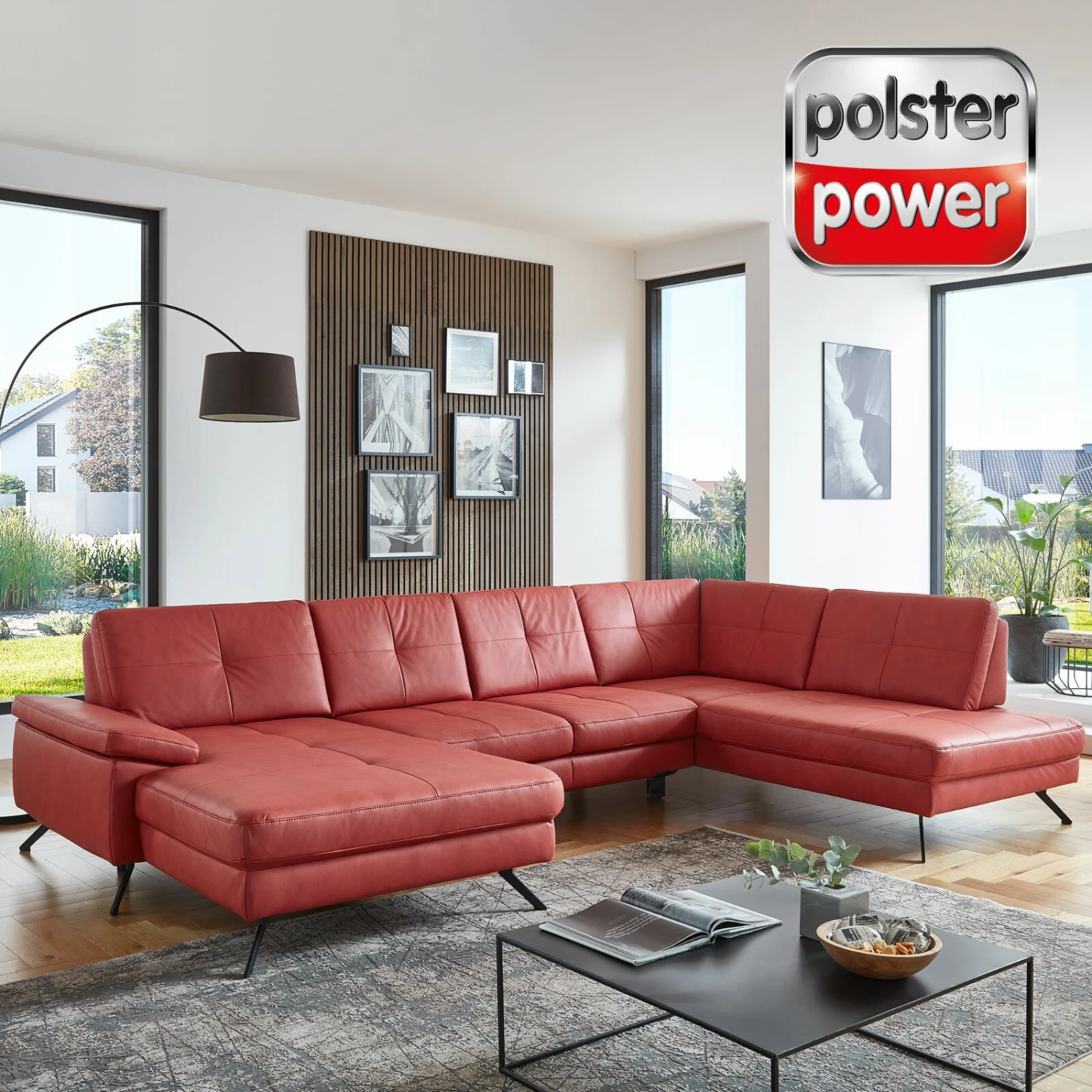 polsterpower Wohnlandschaft - red - Basismodell - Canapé links 1 polsterpower Wohnlandschaft - red - Basismodell - Canapé links
