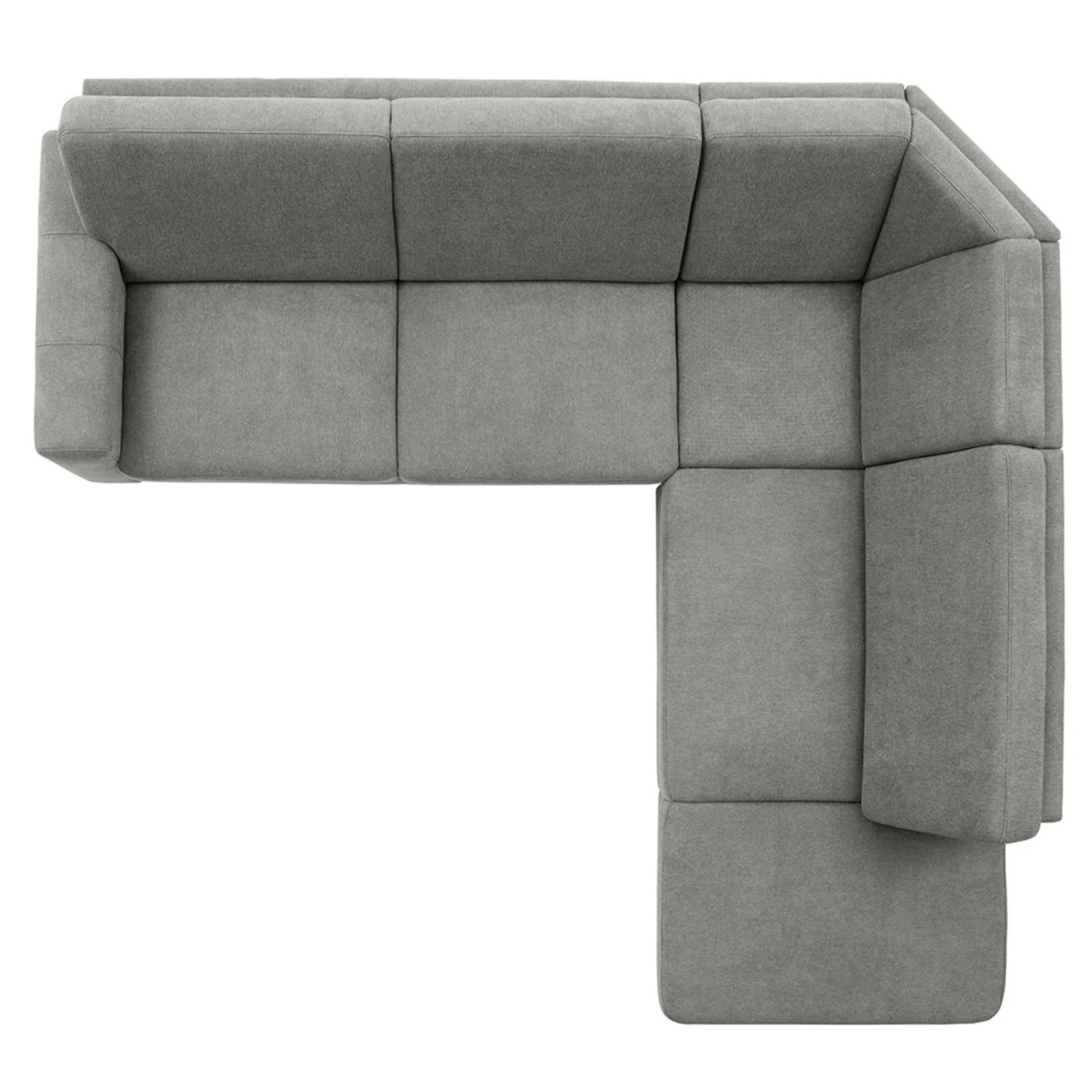 polsterpower Ecksofa - Belle silver - Basismodell - Ottomane rechts 3 polsterpower Ecksofa - Belle silver - Basismodell - Ottomane rechts – Bild 3