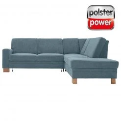 polsterpower Ecksofa - Belle ice - Basismodell - Ottomane rechts