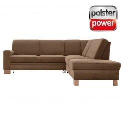 polsterpower Ecksofa - Holiday mandel - Basismodell - Ottomane rechts