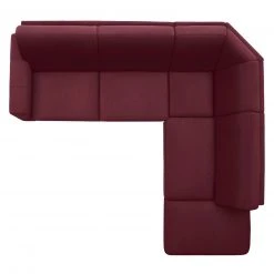 polsterpower Ecksofa - Saddle bordeaux - Basismodell - Ottomane rechts -Wohnzimmer Verkäufe 0513100778 03 1600Wx1600H