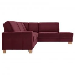 polsterpower Ecksofa - Saddle bordeaux - Basismodell - Ottomane rechts -Wohnzimmer Verkäufe 0513100778 06 1600Wx1600H
