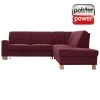 polsterpower Ecksofa - Saddle bordeaux - Basismodell - Ottomane rechts
