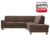 polsterpower Ecksofa - Saddle braun - Basismodell - Ottomane rechts