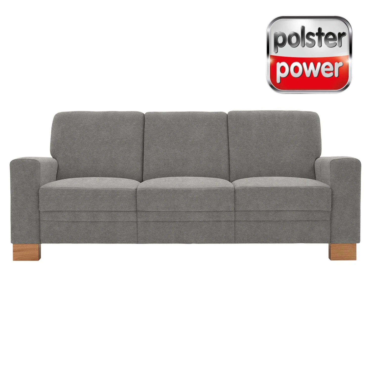 polsterpower 3-Sitzer-Sofa - Belle silver - Basismodell 1 polsterpower 3-Sitzer-Sofa - Belle silver - Basismodell