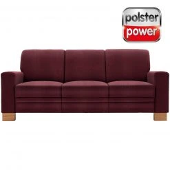 polsterpower 3-Sitzer-Sofa - Saddle bordeaux - Basismodell