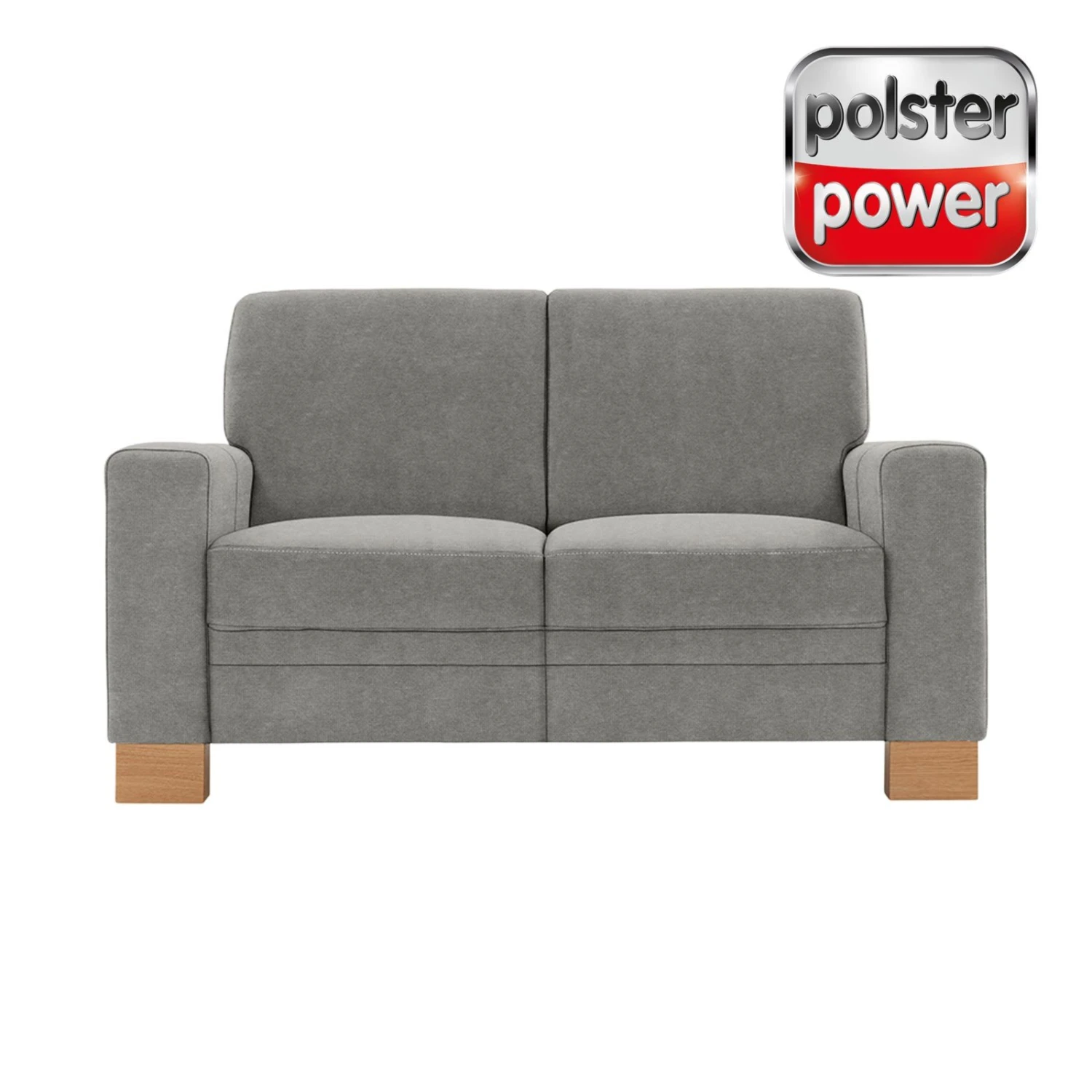 polsterpower 2-Sitzer-Sofa - Belle silver - Basismodell 1 polsterpower 2-Sitzer-Sofa - Belle silver - Basismodell