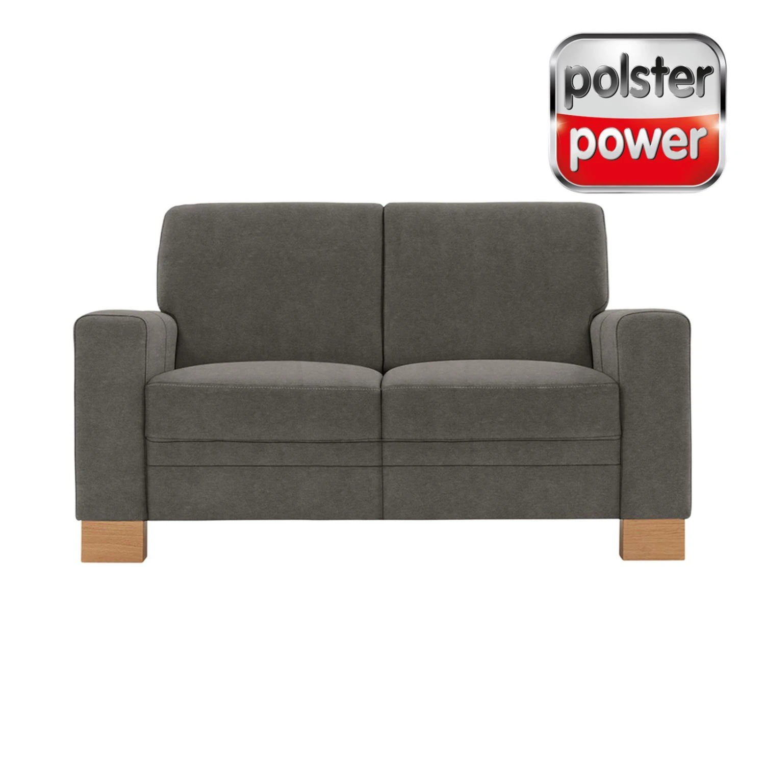 polsterpower 2-Sitzer-Sofa - Belle grey - Basismodell 1 polsterpower 2-Sitzer-Sofa - Belle grey - Basismodell