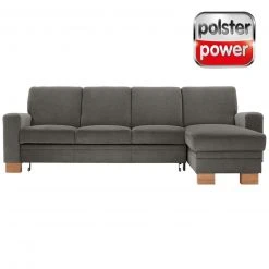 polsterpower Ecksofa - Belle grey - Basismodell - Recamiere rechts