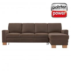 polsterpower Ecksofa - Saddle braun - Basismodell - Recamiere rechts