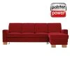 polsterpower Ecksofa - Miro bordeaux - Basismodell - Recamiere rechts