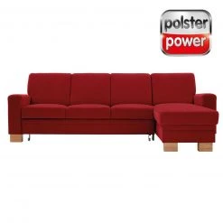 polsterpower Ecksofa - Miro bordeaux - Basismodell - Recamiere rechts