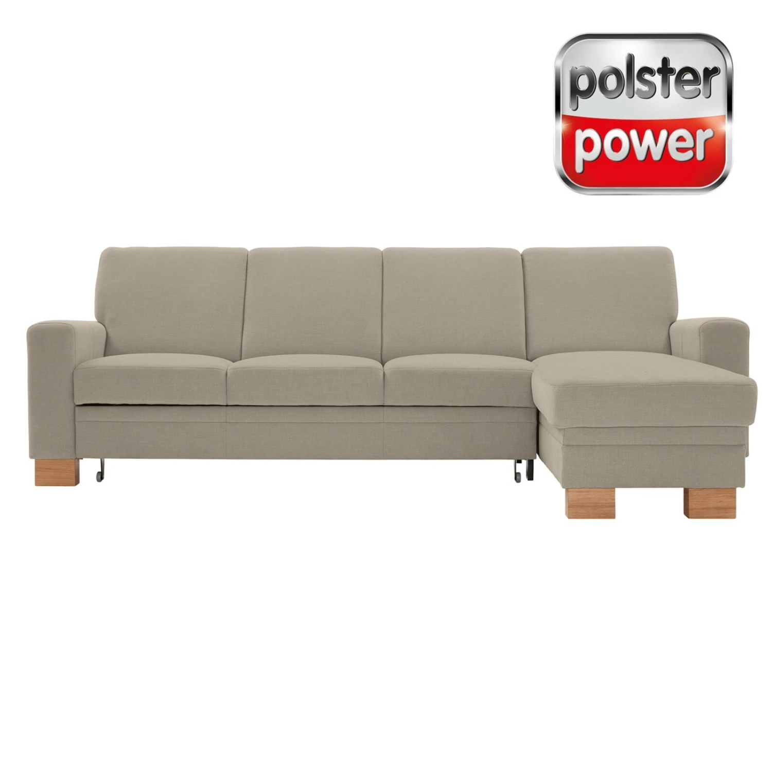 polsterpower Ecksofa - Miro ecru - Basismodell - Recamiere rechts 1 polsterpower Ecksofa - Miro ecru - Basismodell - Recamiere rechts