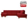 polsterpower Wohnlandschaft - Miro bordeaux - Basismodell - links