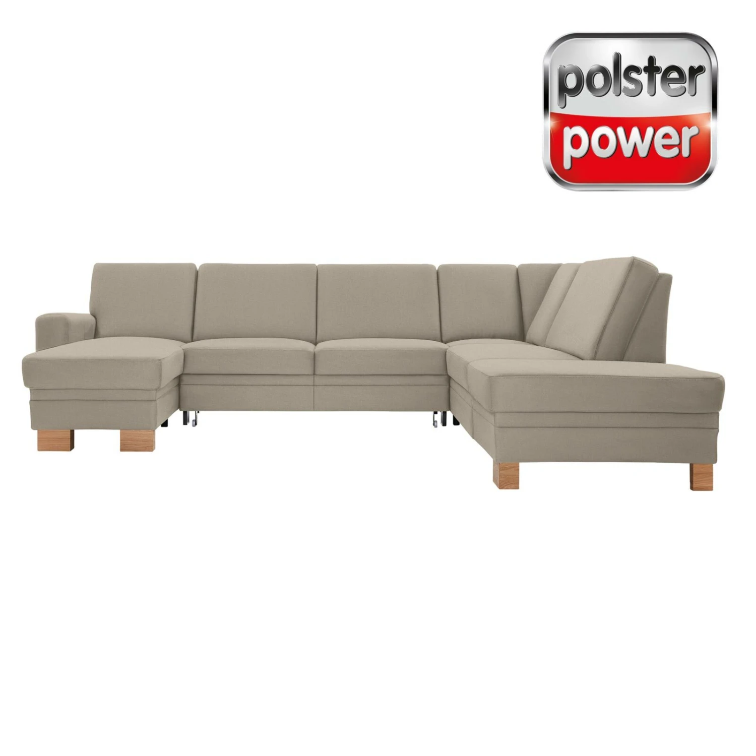 polsterpower Wohnlandschaft - Miro ecru - Basismodell - links 1 polsterpower Wohnlandschaft - Miro ecru - Basismodell - links