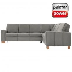 polsterpower Ecksofa - Belle silver - Basismodell - rechts