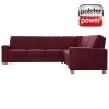polsterpower Ecksofa - Saddle bordeaux - Basismodell - rechts
