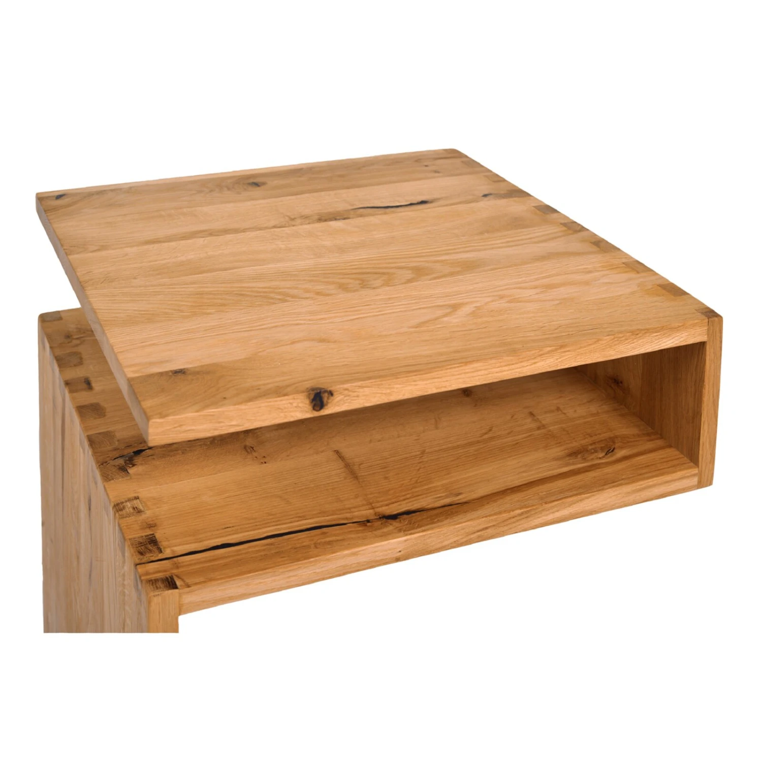 Couchtisch - holzfarben - Eiche Massivholz - 42 cm 2 Couchtisch - holzfarben - Eiche Massivholz - 42 cm – Bild 2