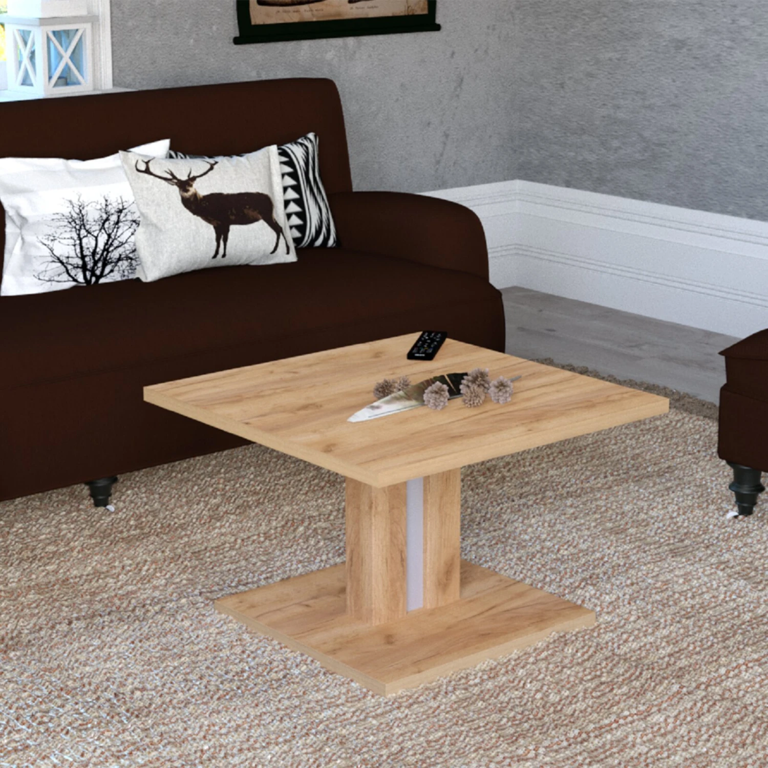 Couchtisch - Goldeiche - Holz - höhenverstellbar - 67 cm 10 Couchtisch - Goldeiche - Holz - höhenverstellbar - 67 cm – Bild 10