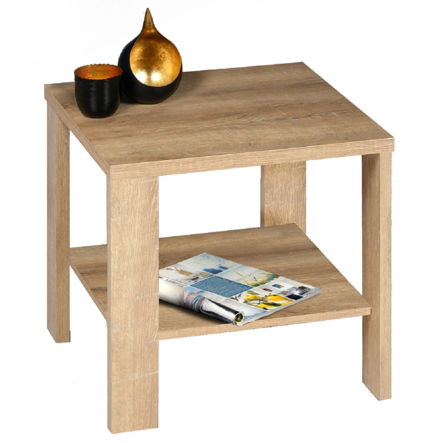 Couchtisch - Wildeiche - Holz - 50 cm 1 Couchtisch - Wildeiche - Holz - 50 cm