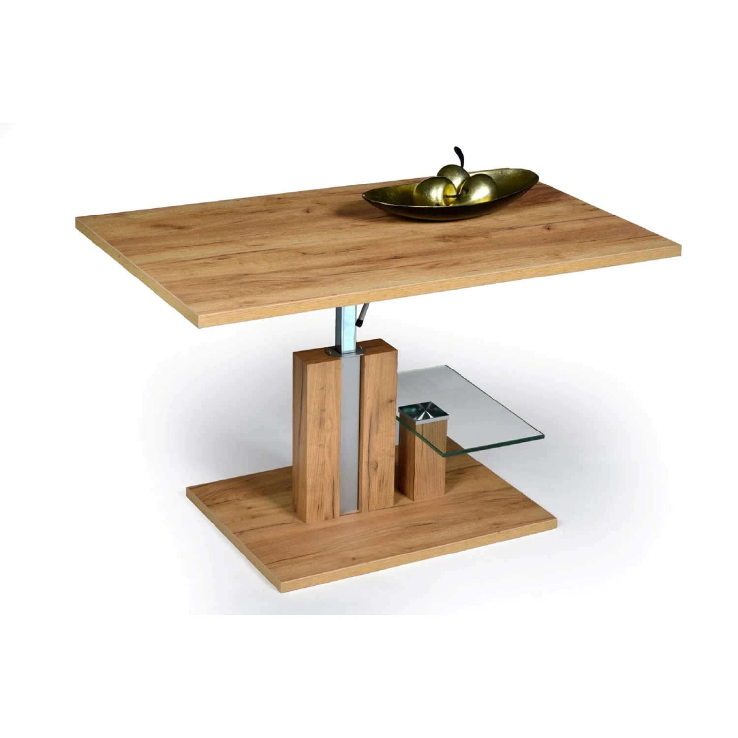 Couchtisch - Goldeiche - Holz - höhenverstellbar - 107 cm 2 Couchtisch - Goldeiche - Holz - höhenverstellbar - 107 cm – Bild 2