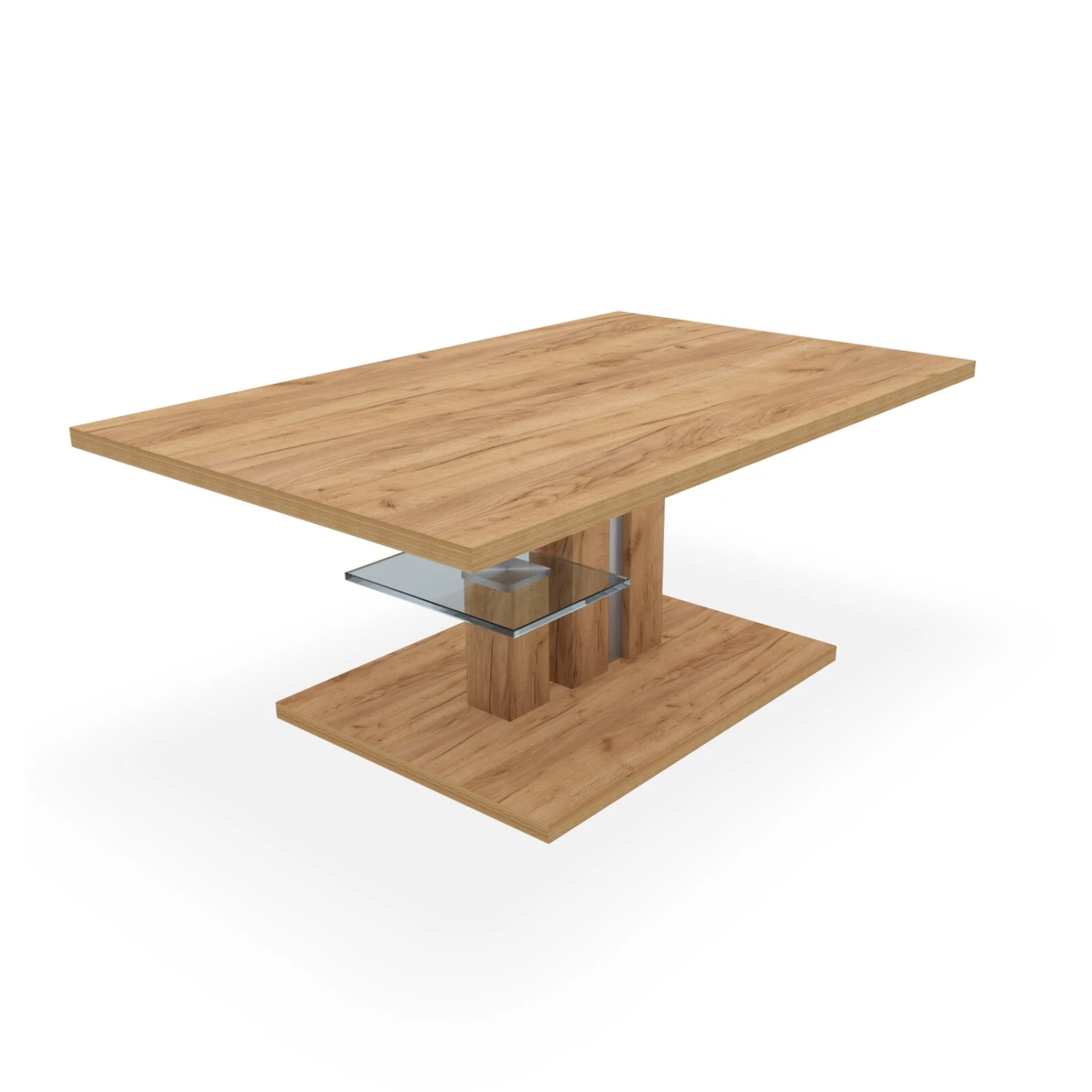 Couchtisch - Goldeiche - Holz - höhenverstellbar - 107 cm 5 Couchtisch - Goldeiche - Holz - höhenverstellbar - 107 cm – Bild 5