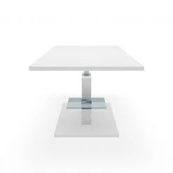 Couchtisch - weiß Hochglanz - Holz - Glasablage - 107 cm -Wohnzimmer Verkäufe 0673003200 06 1600Wx1600H