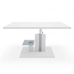 Couchtisch - weiß Hochglanz - Holz - Glasablage - 107 cm -Wohnzimmer Verkäufe 0673003200 08 1600Wx1600H