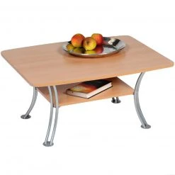 Couchtisch - Buche - Holz-Metall - 92 cm