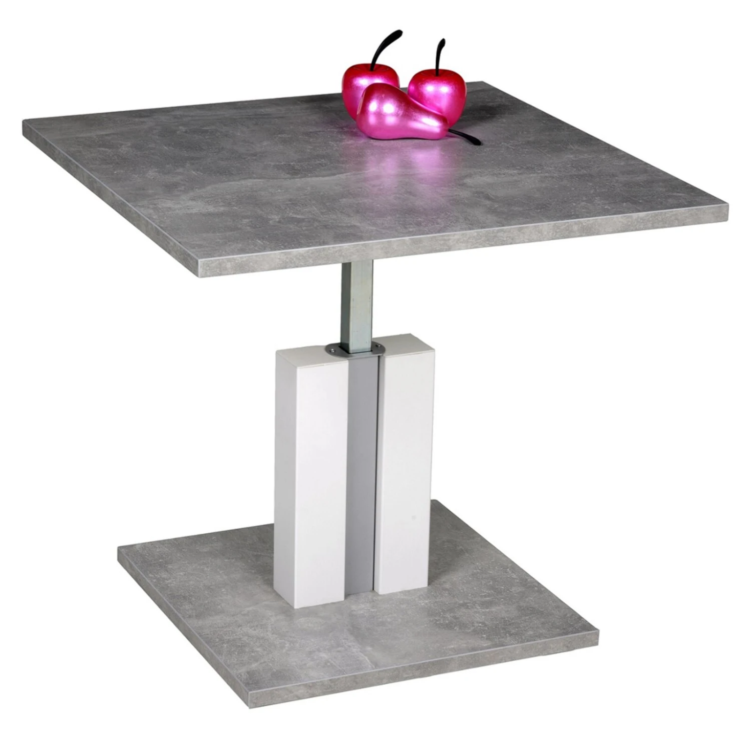 Couchtisch - Betonoptik-weiß - Holz - höhenverstellbar 2 Couchtisch - Betonoptik-weiß - Holz - höhenverstellbar – Bild 2