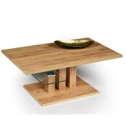 Couchtisch - Goldeiche - Holz - höhenverstellbar - 107 cm