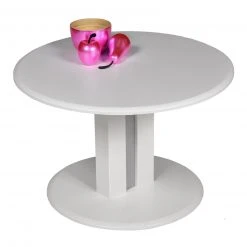 Couchtisch - weiß - Holz - höhenverstellbar - 78 cm