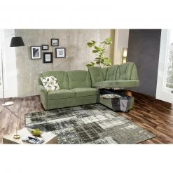 Ecksofa - grün - mit Staukasten - Recamiere rechts -Wohnzimmer Verkäufe 0694001277 03 1600Wx1600H
