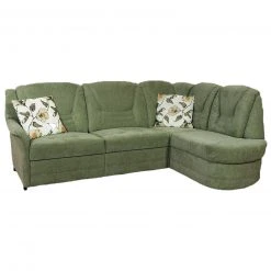 Ecksofa - grün - mit Staukasten - Recamiere rechts