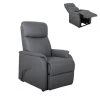 Relaxsessel - grau - Kunstleder - elektronische Aufstehhilfe