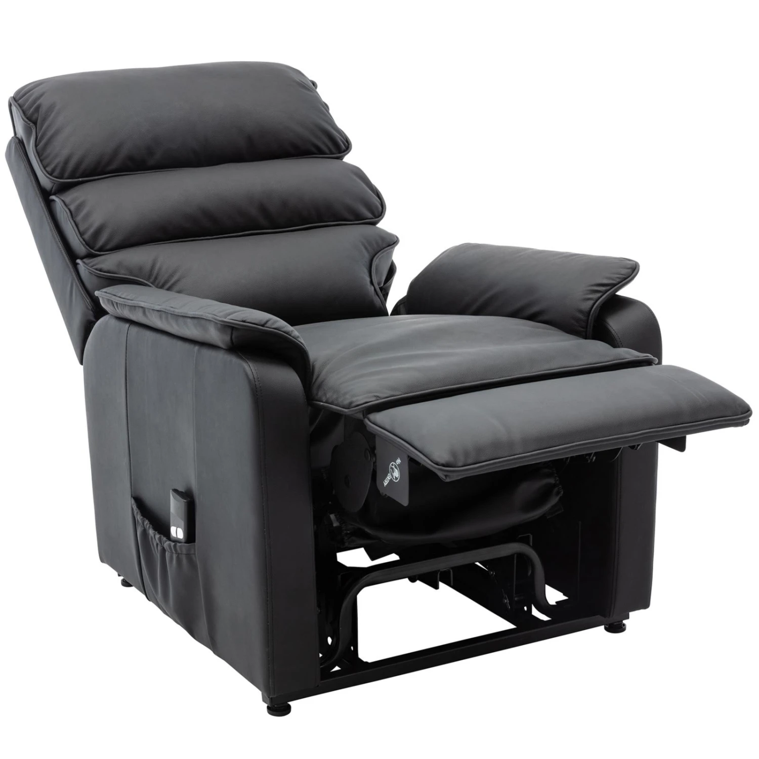 TV-Sessel - schwarz - Leder - mit elektrischer Relaxfunktion 2 TV-Sessel - schwarz - Leder - mit elektrischer Relaxfunktion – Bild 2