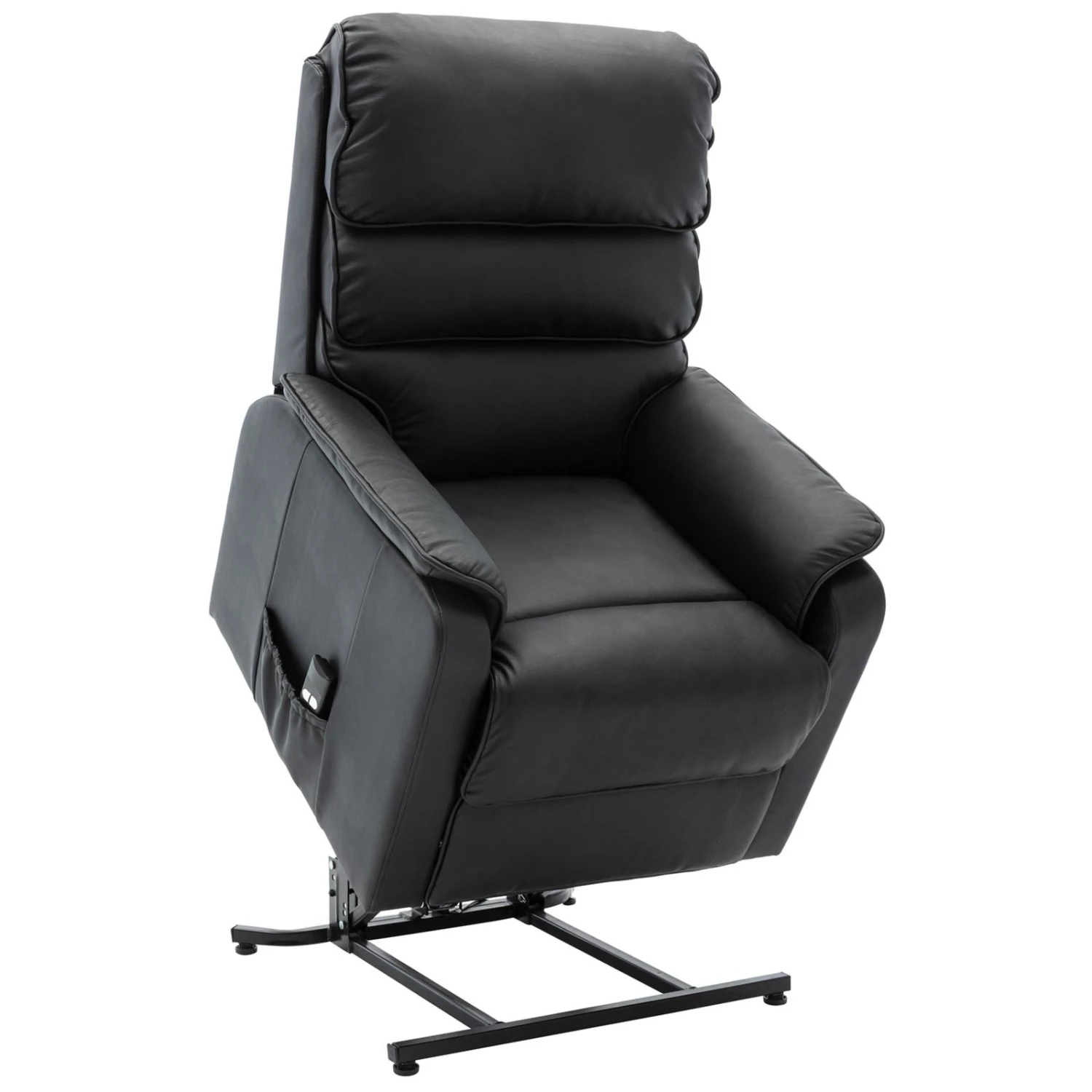 TV-Sessel - schwarz - Leder - mit elektrischer Relaxfunktion 3 TV-Sessel - schwarz - Leder - mit elektrischer Relaxfunktion – Bild 3