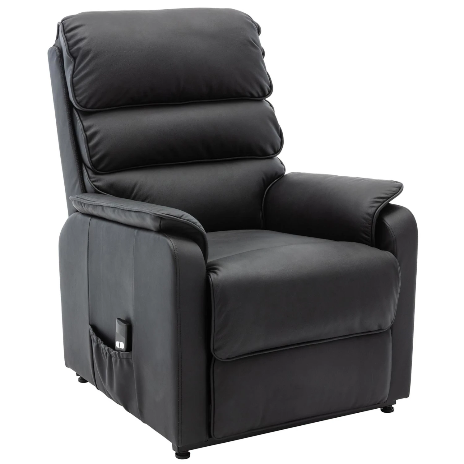 TV-Sessel - schwarz - Leder - mit elektrischer Relaxfunktion 5 TV-Sessel - schwarz - Leder - mit elektrischer Relaxfunktion – Bild 5