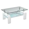 Couchtisch - Sicherheitsglas - weiß - 100 cm breit